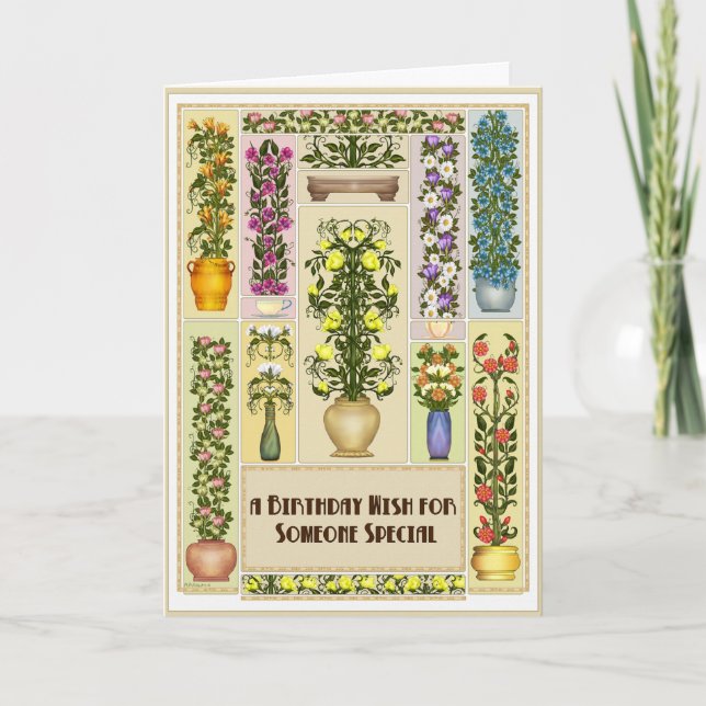 Blockerande födelsedagskort kort (Framsida)