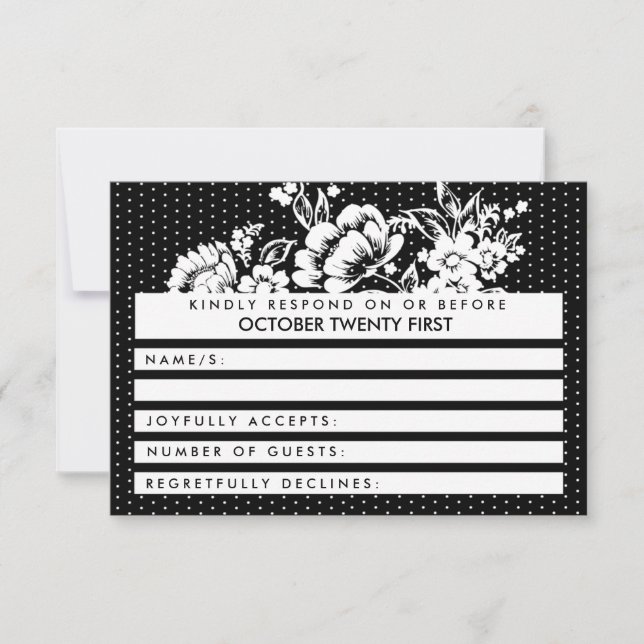 Blockerande Mod Polka dots OSA Bröllop-kort för Fä (Framsida)