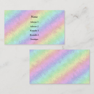 Blockerar i Pastel Färger 3D Rainbow Art Visitkort