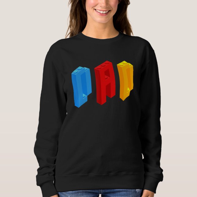 Blockerar Master Pappa Brick Builder Coola Builder T Shirt (Framsida)