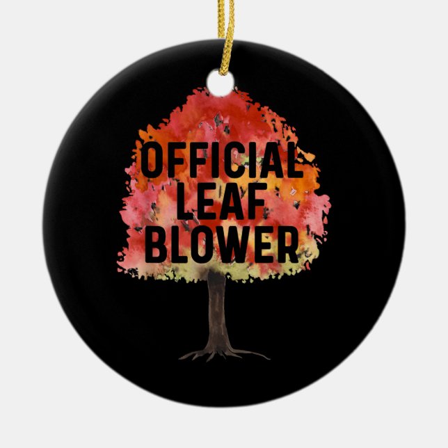 Blockering av Manar Yard Work Löv i manar, skör la Julgransprydnad Keramik (Framsidan)