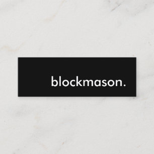 blockering. mini visitkort
