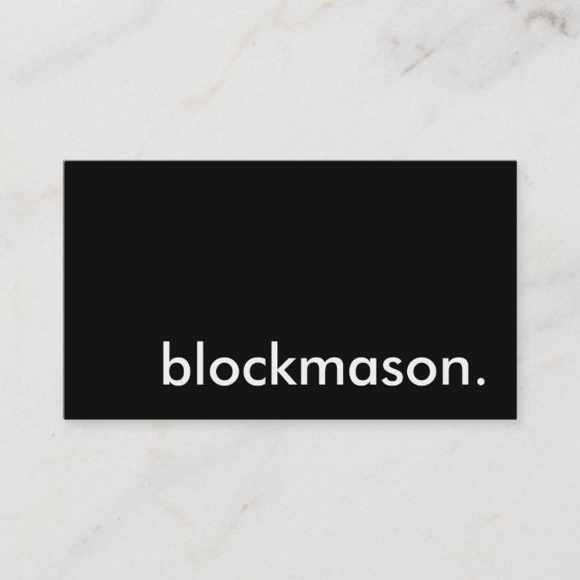 blockering. visitkort (Framsida)