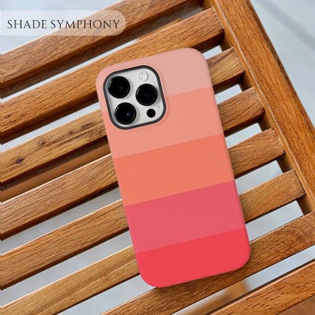 Blocket Aesthetic Pinky Peach Palette Rand Färg (Aesthetic Pinky Peach Palette Stripe Color Block Case-Mate iPhone Case)