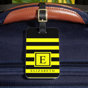 Blocket Anpassade Bright Gult Black Färg Bagagebricka