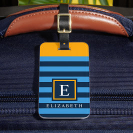 Blocket Anpassade Orange Light Mörk blått Färg Bagagebricka