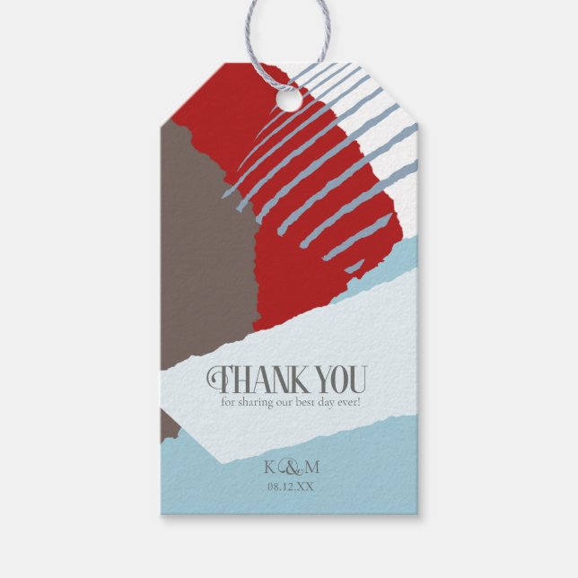 Blocket färg Bröllop Winter ID740 Presentetikett (Framsidan)