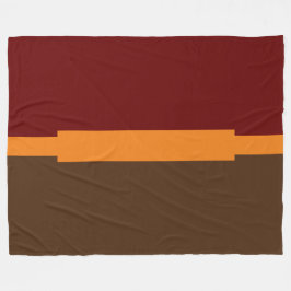 Blocket Färg i Banthy Rustic Red Cocoa Brown Fleecefilt