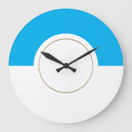 Blocket Färg i den moderna Söten Himlar Blue Round Stor Klocka