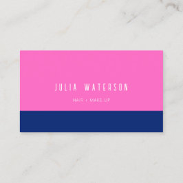 Blocket Färg - Rosa och blått, ingen logotyp Visitkort