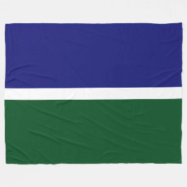 Blocket Grönt Färg i den moderna marinblåvitskogen Fleecefilt