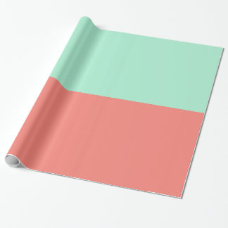 Blocket Mint och Coral Färg Presentpapper
