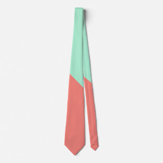 Blocket Mint och Coral Färg Slips