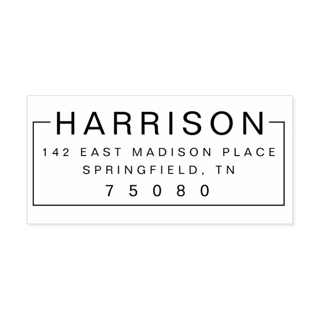 Blocket Modern Returadress Self Inking Frimärke Självfärgande Stämpel (Design)