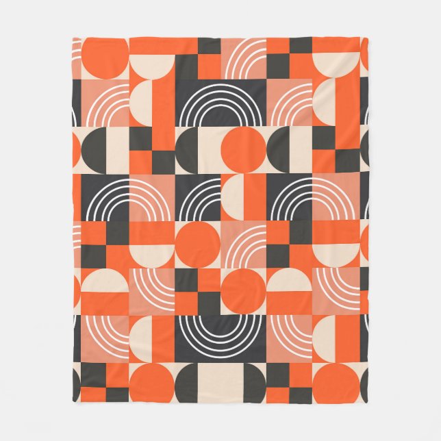 Blocket mönster i det ljusa geometriska färg. fleecefilt (Framsidan)
