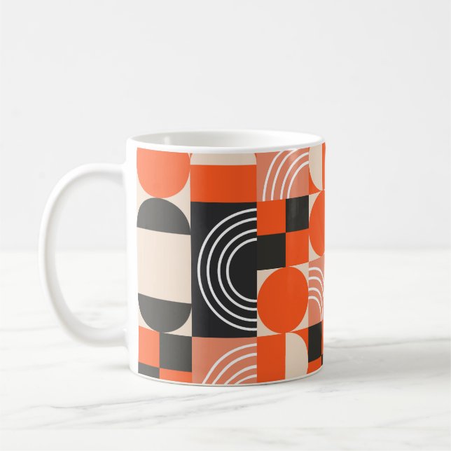 Blocket mönster i det ljusa geometriska färg. kaffemugg (Vänster)