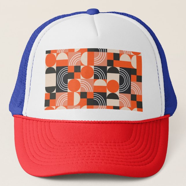 Blocket mönster i det ljusa geometriska färg. keps (Framsida)