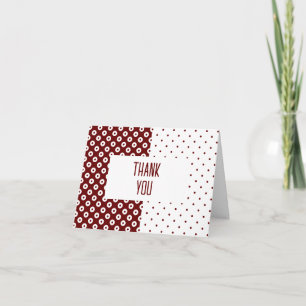 Blocket Polka-Doften Red and White Färg Tack Anteckningskort