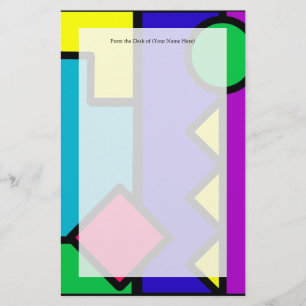 Blocket Retro 80 s Färg Brevpapper