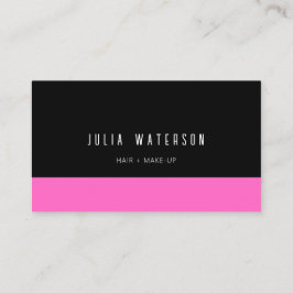 Blocket Retro Färg - Svart Rosa, ingen logotyp Visitkort