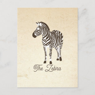 Blocket Zebra Färg Vykort