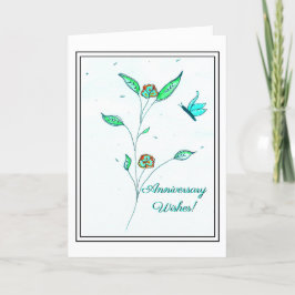 Blockflygare för grillar-blommor-årskort kort