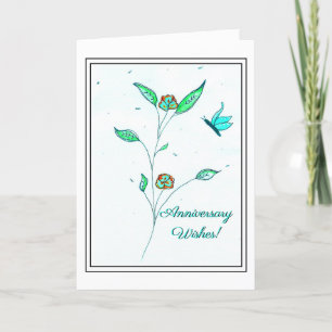 Blockflygare för grillar-blommor-årskort kort