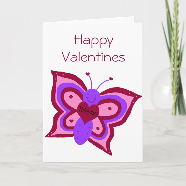 Blockflygkort för valentineser helgkort (Framsida)