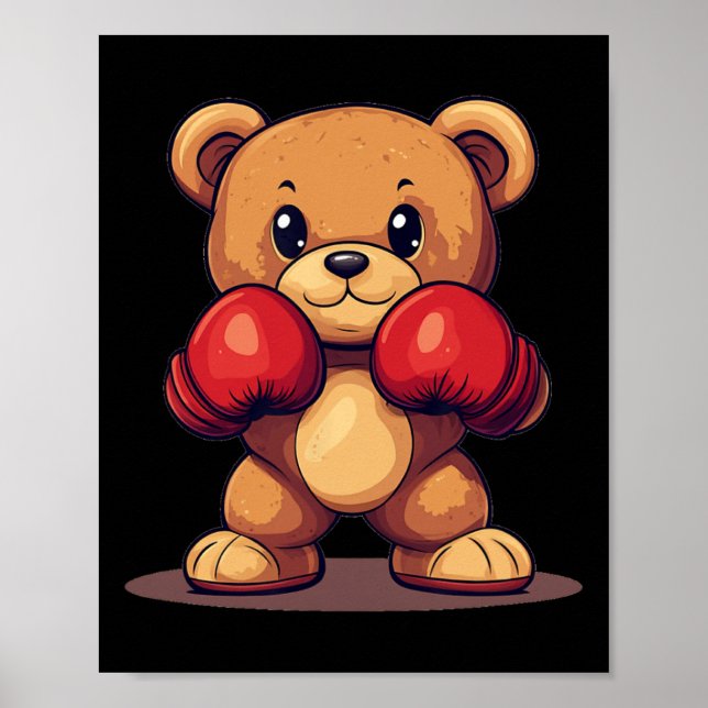 Blockhållare med boxinghandskar för ett punktligt  poster (Framsidan)