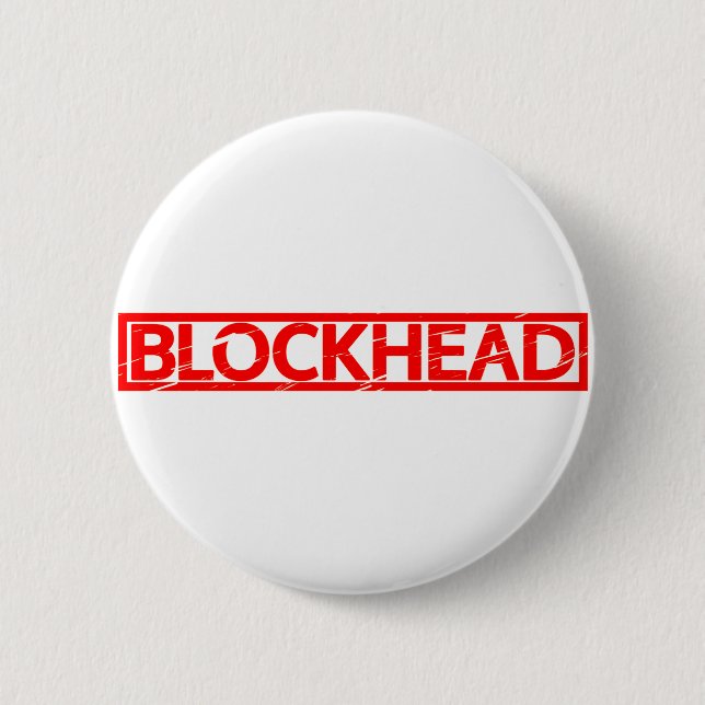 Blockhead Frimärke Knapp (Framsida)