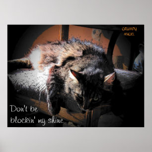 Blockin i min shine - Grumpy Angel Poster