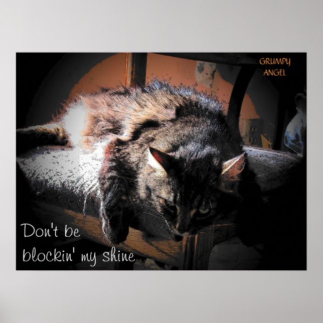 Blockin i min shine - Grumpy Angel Poster (Framsidan)