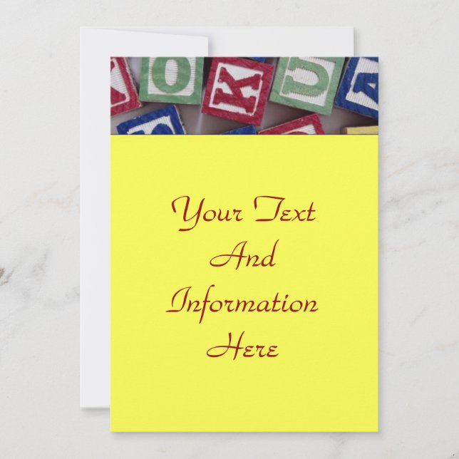 Blockinbjudan för Byggnad Inbjudningar (Framsida)