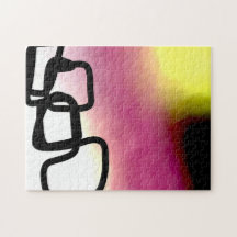 Blockkedja: Abstraktens Rosa, Gult, svartvitt