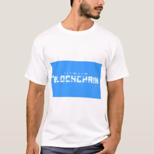 Blockkedja för bitglitch t shirt
