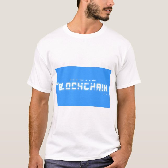 Blockkedja för bitglitch t shirt (Framsida)
