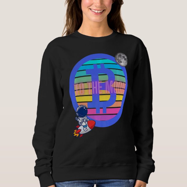 Blockkedjan Bitcoin Exchange BTC till krypto Måne T Shirt (Framsida)