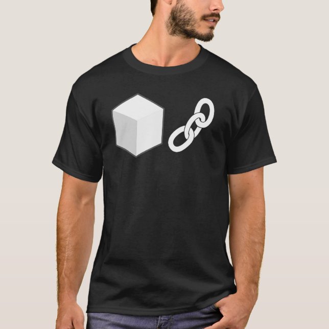 Blockkedjegrafik, design t shirt (Framsida)