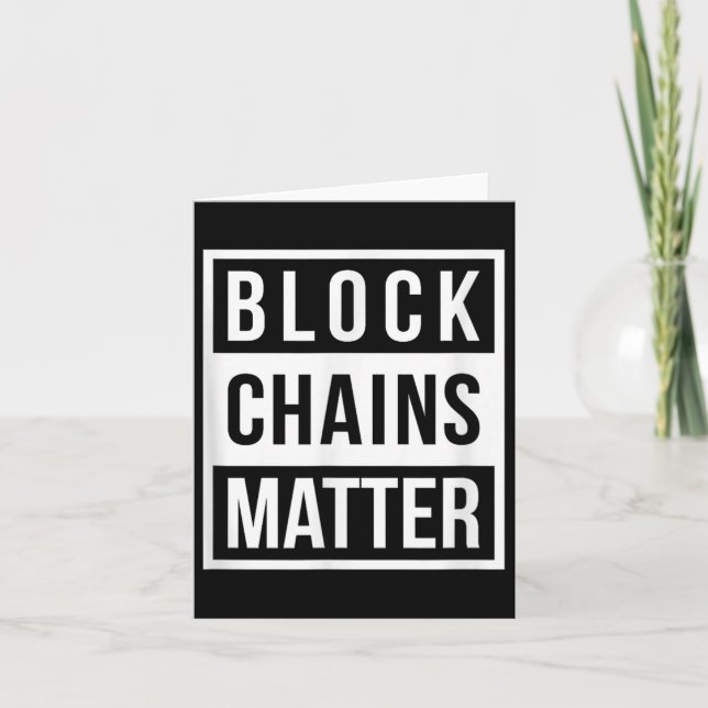 Blockkedjor - Lustigt kryptografi för blockkedja Kort (Framsida)