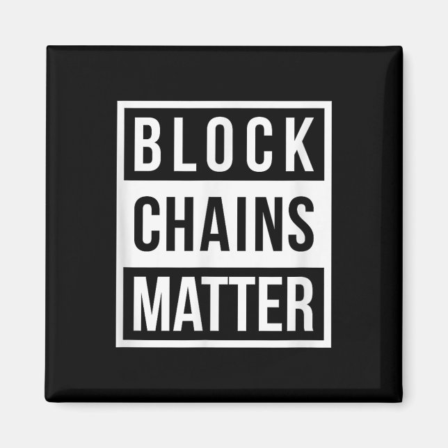 Blockkedjor - Lustigt kryptografi för blockkedja Magnet (Framsidan)
