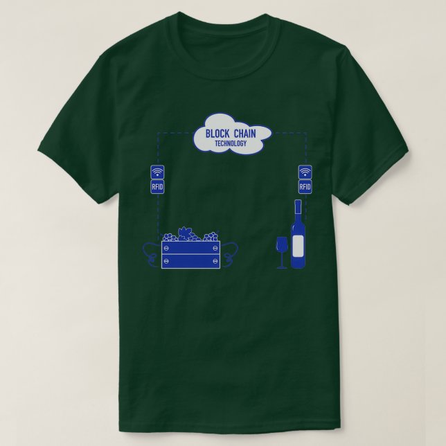 Blockkedjor RFID-teknik Winemaking 2 T Shirt (Design framsida)