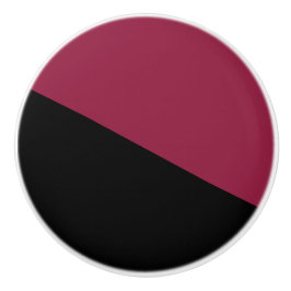 Blockkeramisk knopp från färg (Black & Berry Red)