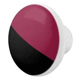 Blockkeramisk knopp från färg (Black & Berry Red)
