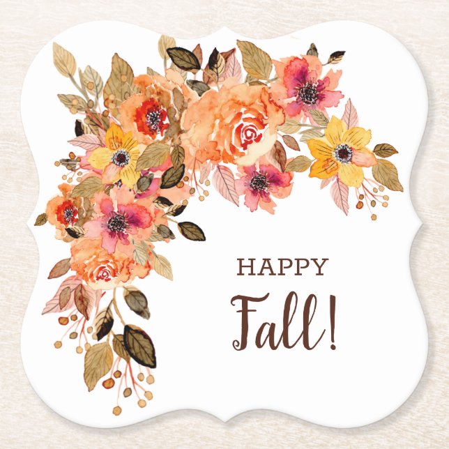 Blockklammerparentes för höstblomma i lycklig underlägg papper (Framsida)