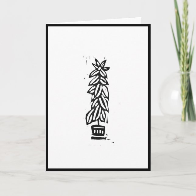 Blockkort för gummi träd kort (Framsida)