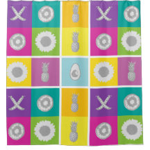 Blockkvadrater för uppspelning av Färg Visa gardin