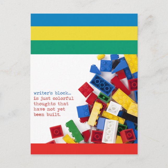 Blocklösning för Kreativ Writer Vykort (Framsida)