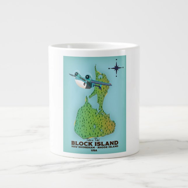 blockö New Shoreha ,Rhode island Jumbo Mugg (Framsidan)