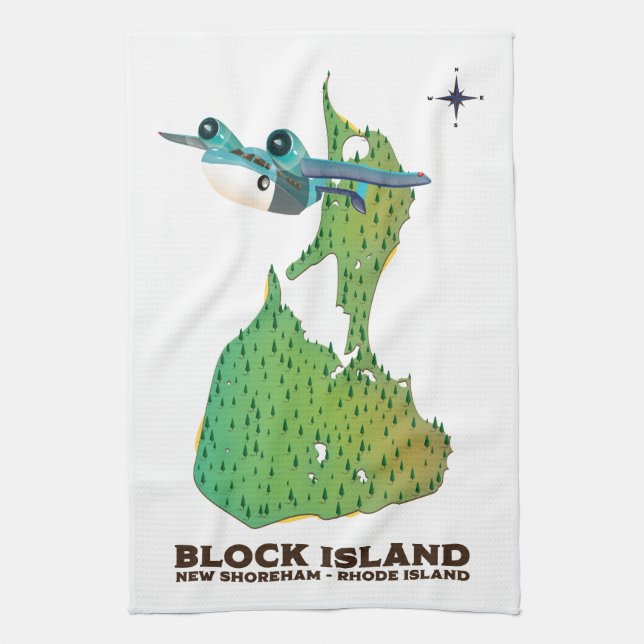 blockö New Shoreha ,Rhode island Kökshandduk (Vertikal)