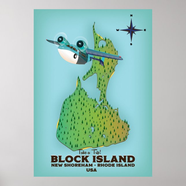 blockö New Shoreha ,Rhode island Poster (Framsidan)